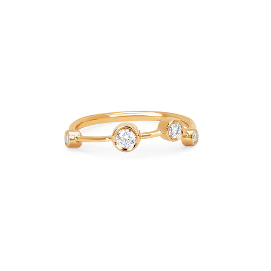 Aries Constellation Ring Yellow Gold 3 by Logan Hollowell Jewelry