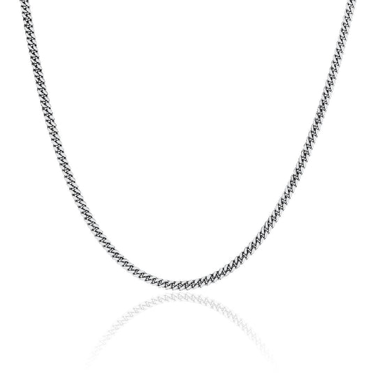 Men's Cuban Chain Necklace | Ready to Ship White Gold 20" by Logan Hollowell Jewelry
