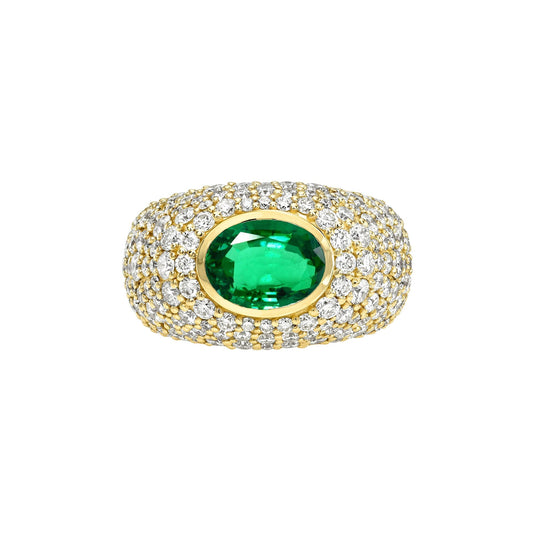 The OG Emerald Signet Ring Yellow Gold 3 by Logan Hollowell Jewelry