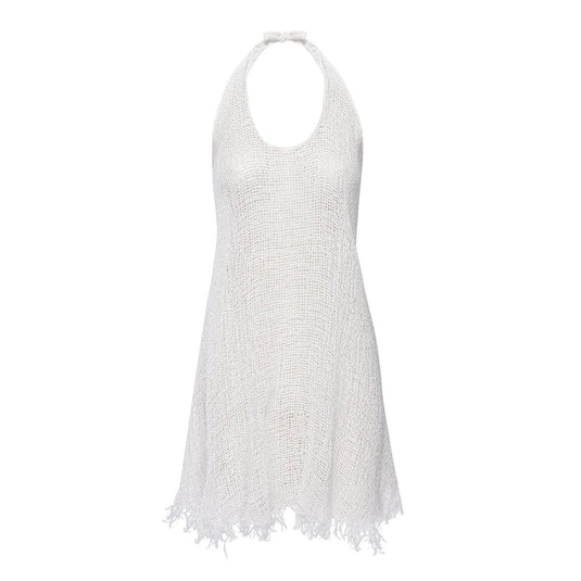 PORTOFINO HALTER DRESS O/S White by Logan Hollowell Jewelry