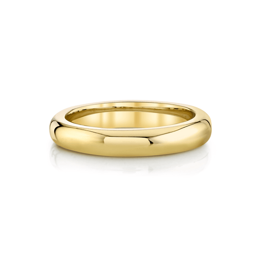 Solid Cloud Fit Band Yellow Gold 4 by Logan Hollowell Jewelry