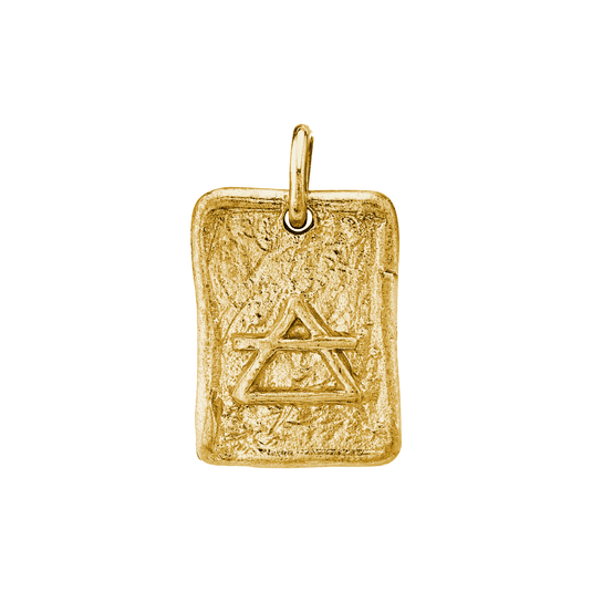 Air Element Plate Yellow Gold by Logan Hollowell Jewelry