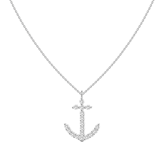 "Drop Your Anchor" Diamond Anchor Necklace