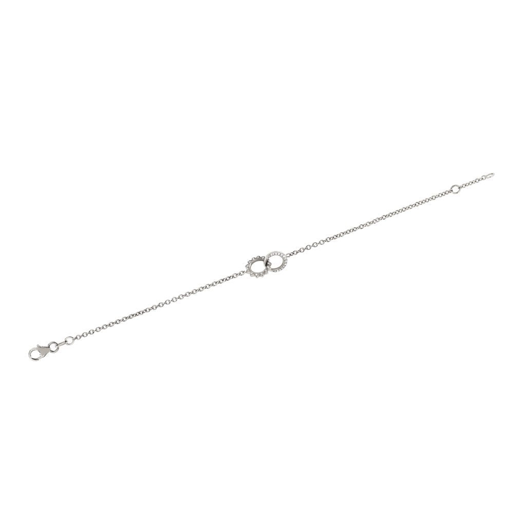 Petite Pavé Diamond Interlocking Unity Bracelet by Logan Hollowell Jewelry