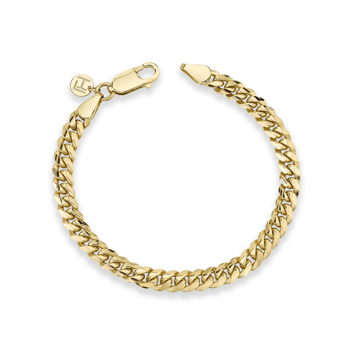 Men's Cuban Bracelet Yellow Gold 7"  by Logan Hollowell Jewelry
