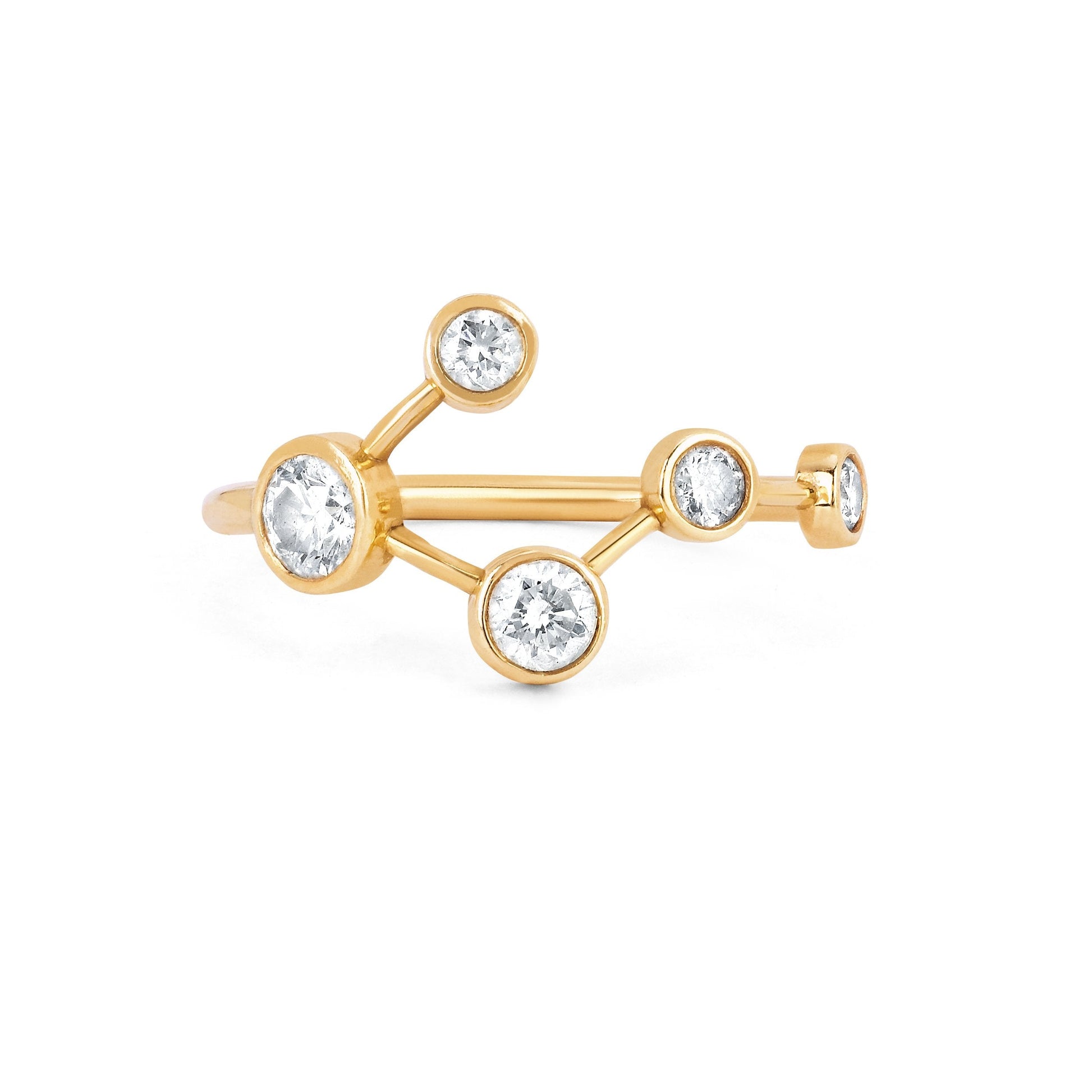 Big Dipper Diamond Constellation Ring | Ready to Ship Yellow Gold 5 by Logan Hollowell Jewelry