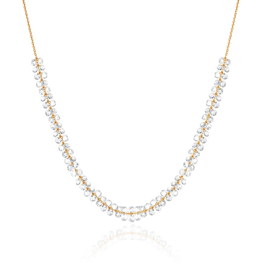 Eau de Rose Cut Diamond Necklace | Ready to Ship Yellow Gold 17"-18" by Logan Hollowell Jewelry
