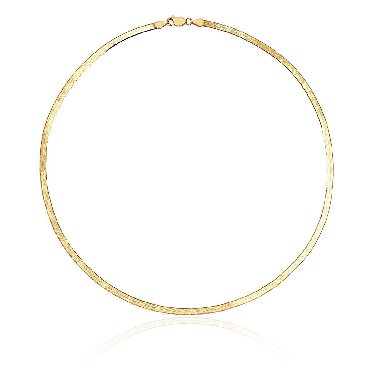 Medium Liquid Gold Herringbone Necklace | Ready to Ship 18" by Logan Hollowell Jewelry