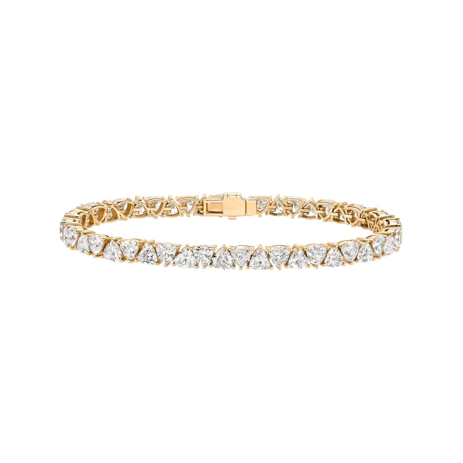 Trillion Diamond Tennis Bracelet Rose Gold 6.5" by Logan Hollowell Jewelry