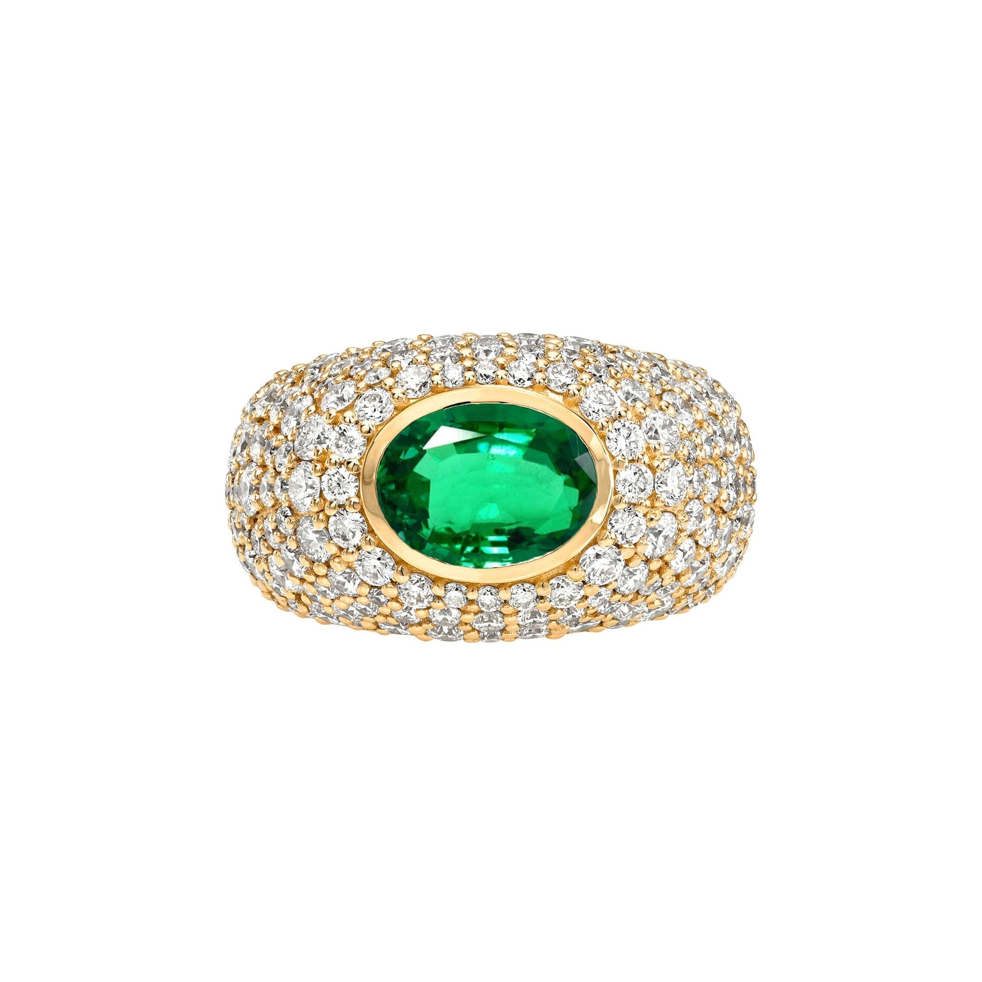 The OG Emerald Signet Ring Rose Gold 3 by Logan Hollowell Jewelry