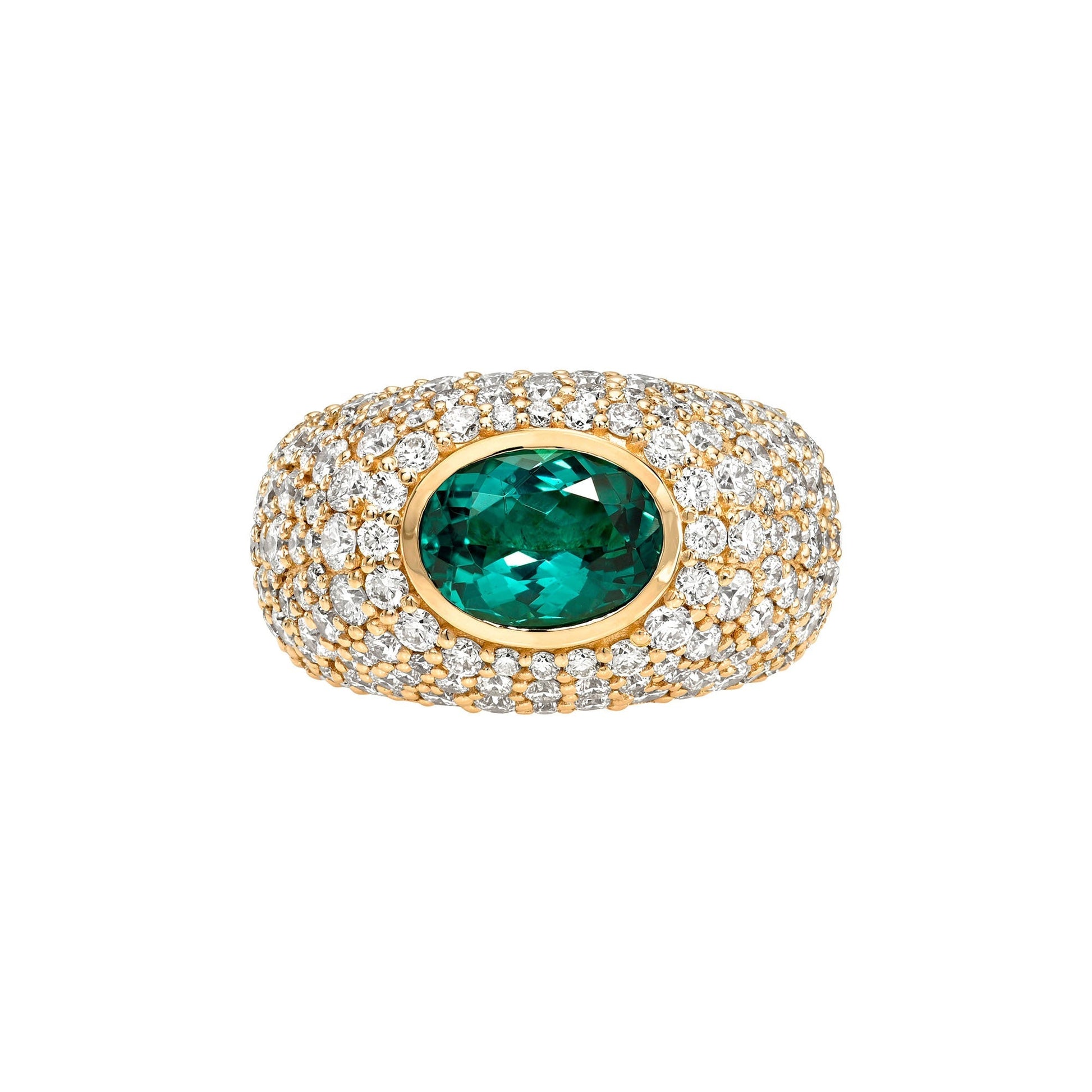 The OG Lagoon Tourmaline Signet Ring Rose Gold 3 by Logan Hollowell Jewelry