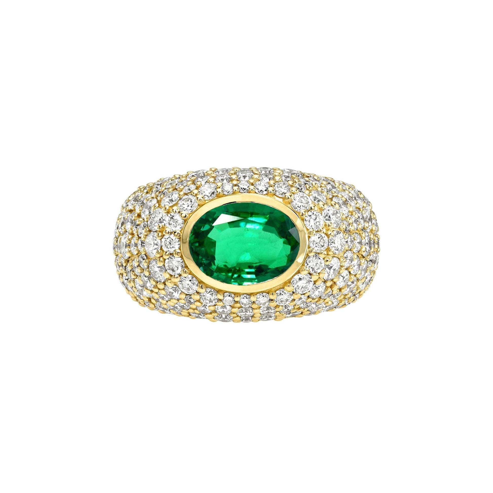 The OG Emerald Signet Ring Yellow Gold 3 by Logan Hollowell Jewelry