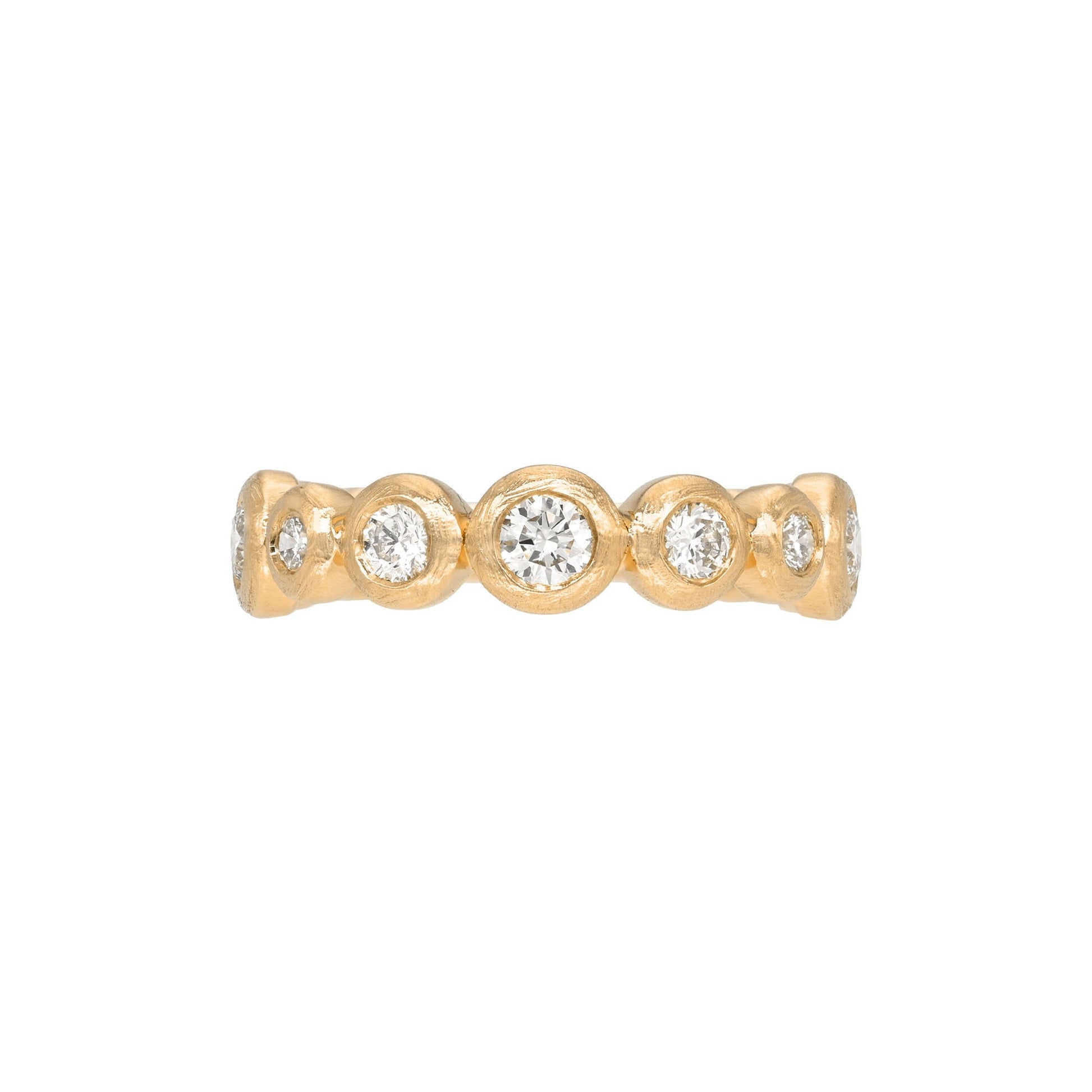 Diamond Bubble Band Rose Gold 18K 3 by Logan Hollowell Jewelry