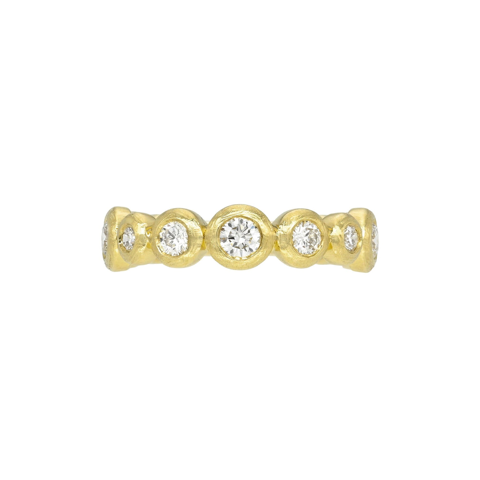 Diamond Bubble Band Yellow Gold 18K 3 by Logan Hollowell Jewelry