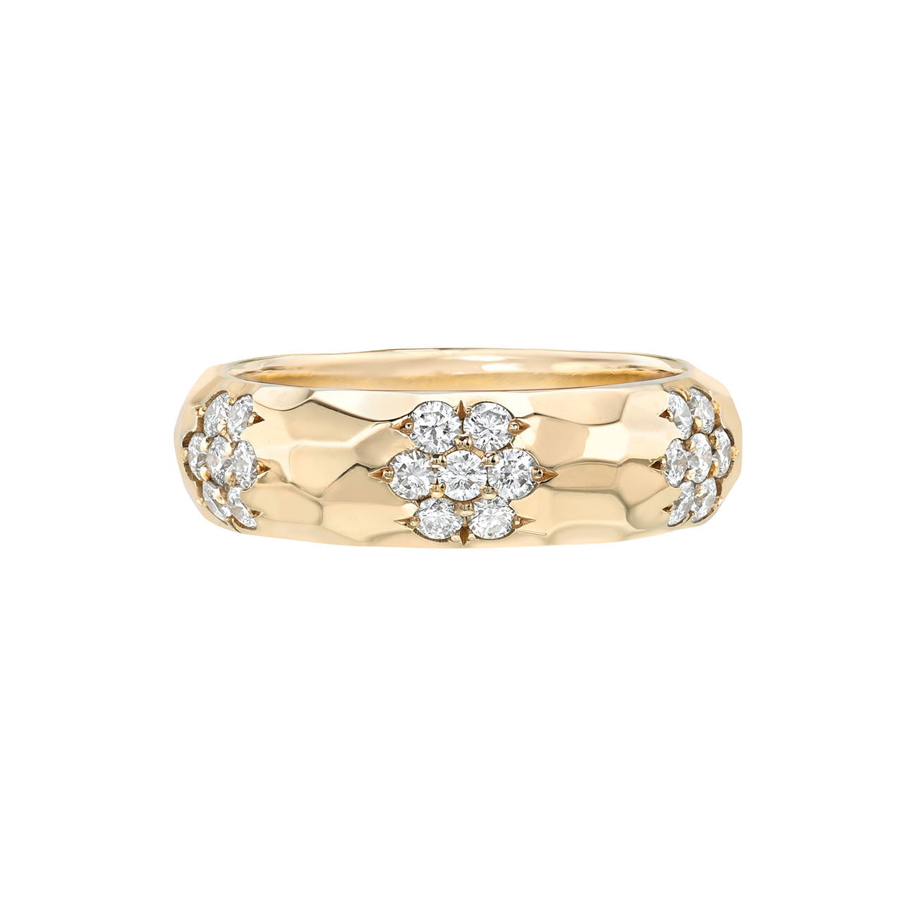 Sevenfold Eternity Diamond Cluster Band Rose Gold 3 by Logan Hollowell Jewelry