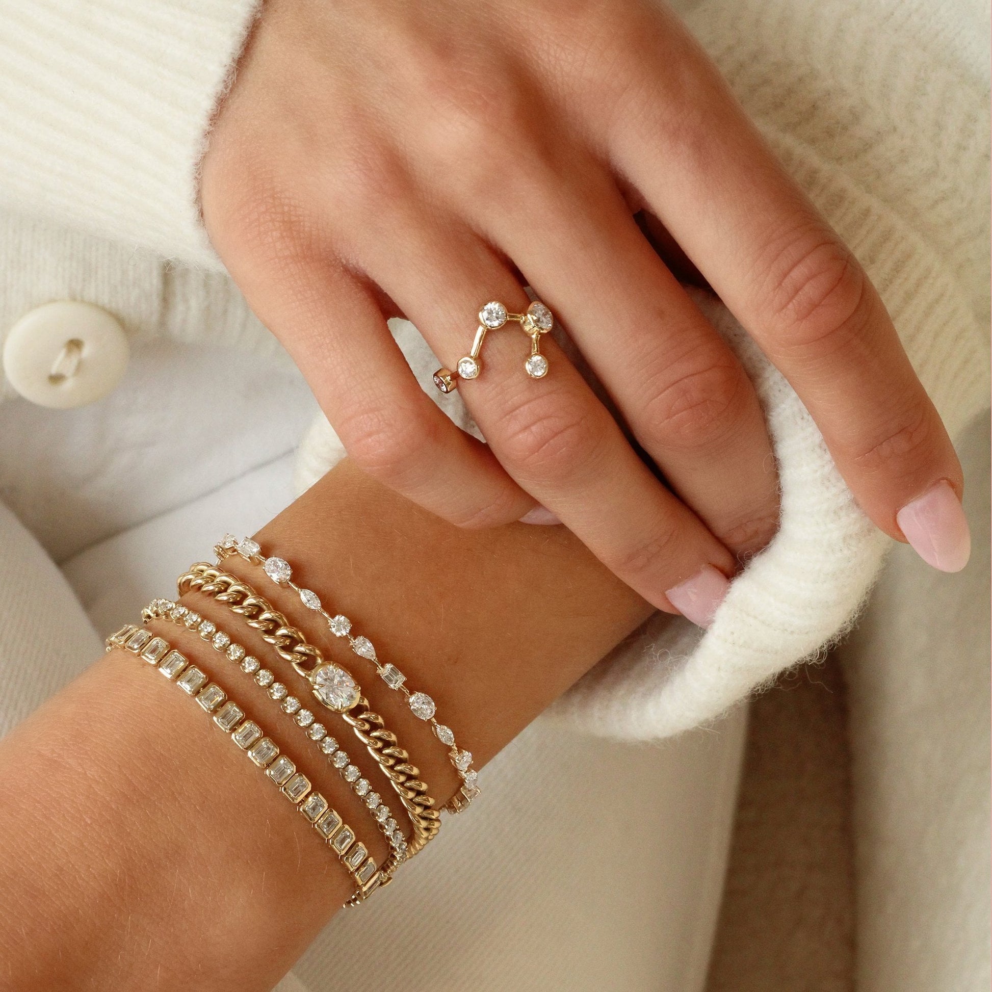 Big Dipper Diamond Constellation Ring | Ready to Ship by Logan Hollowell Jewelry