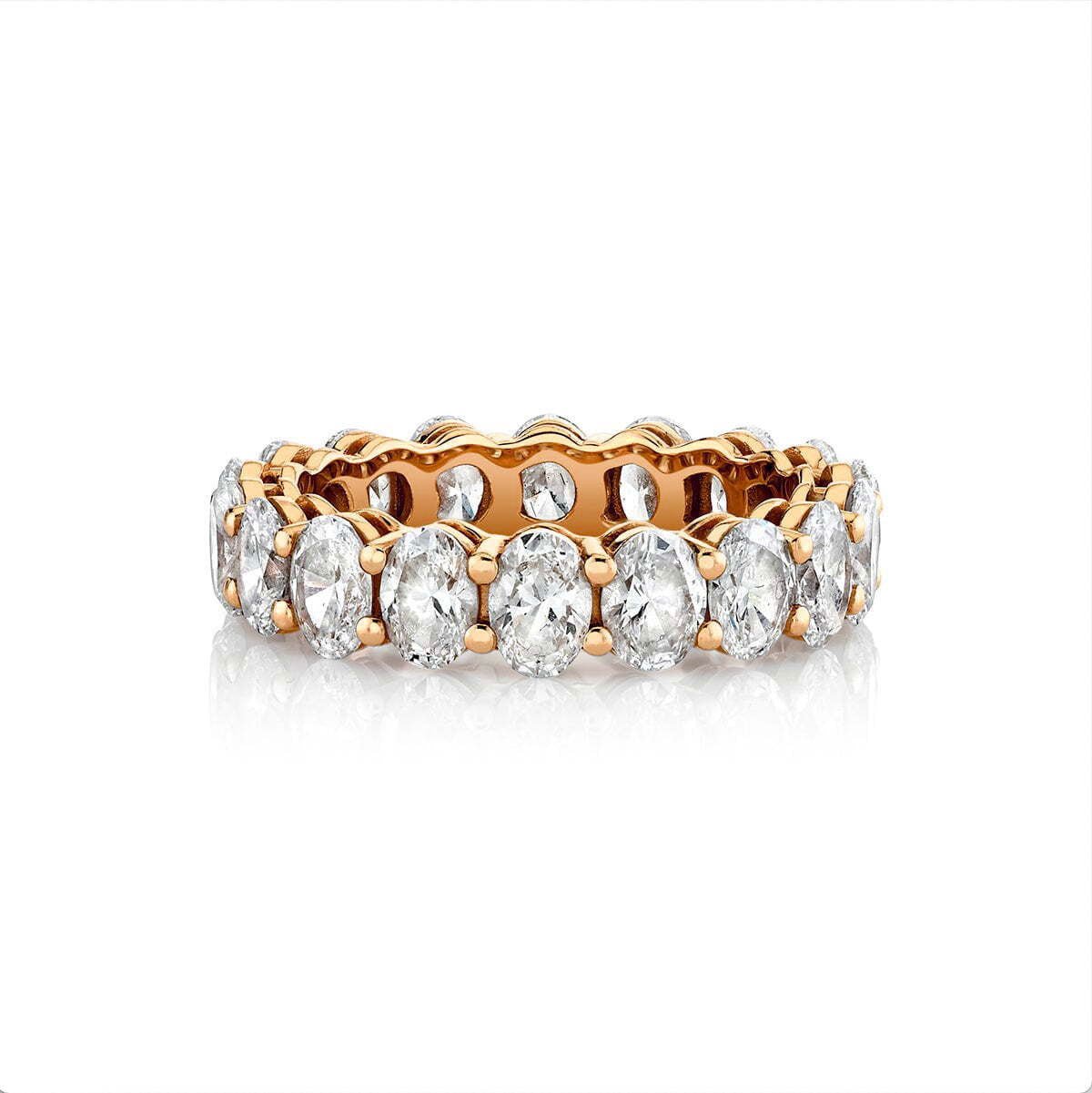 Oval Diamond Infinity Band 4 Rose Gold 0.20ctw by Logan Hollowell Jewelry