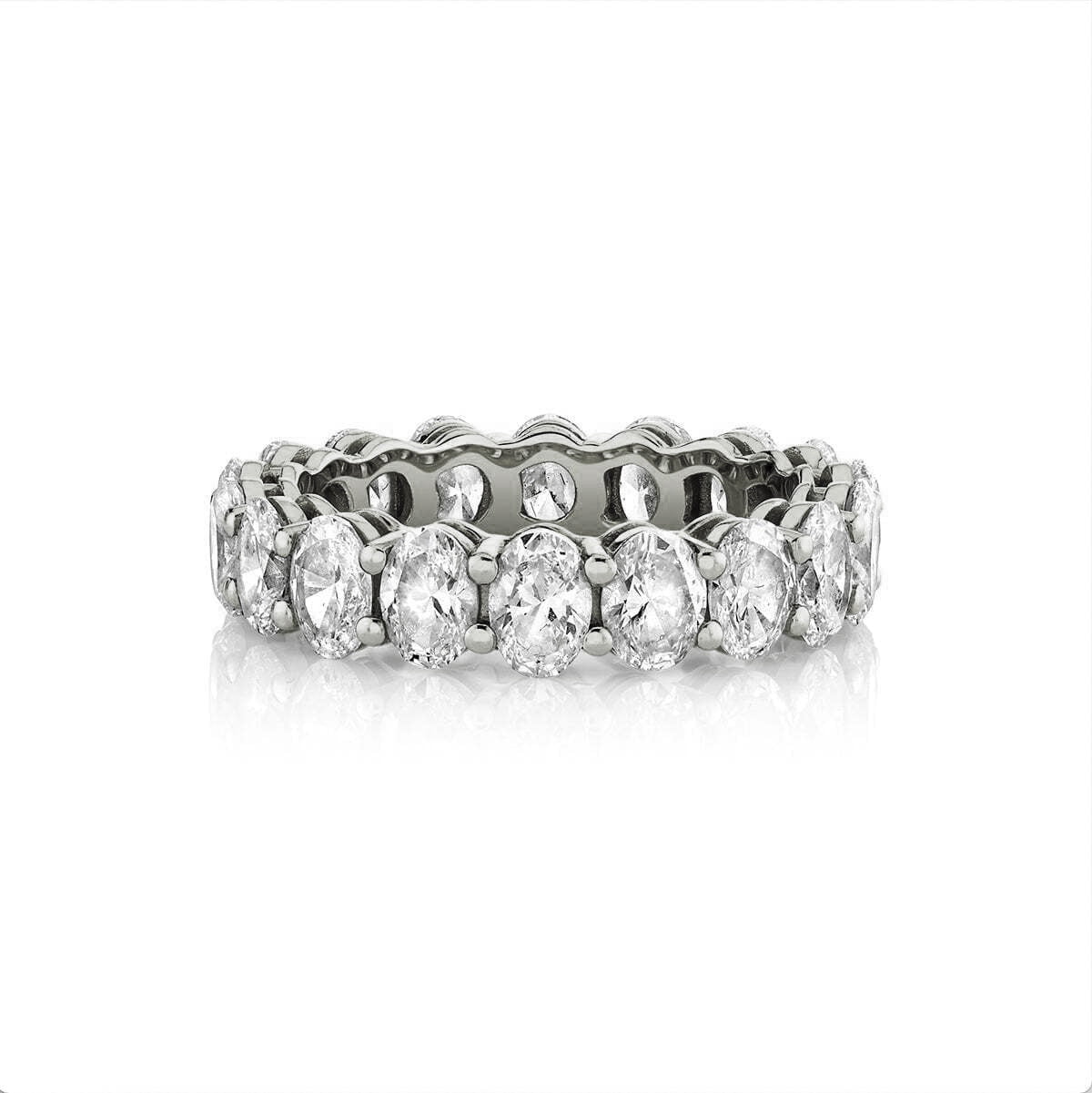 Oval Diamond Infinity Band 4 White Gold 0.20ctw by Logan Hollowell Jewelry