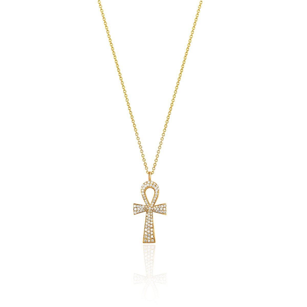 Eternal Ankh Full Pavé Necklace    by Logan Hollowell Jewelry
