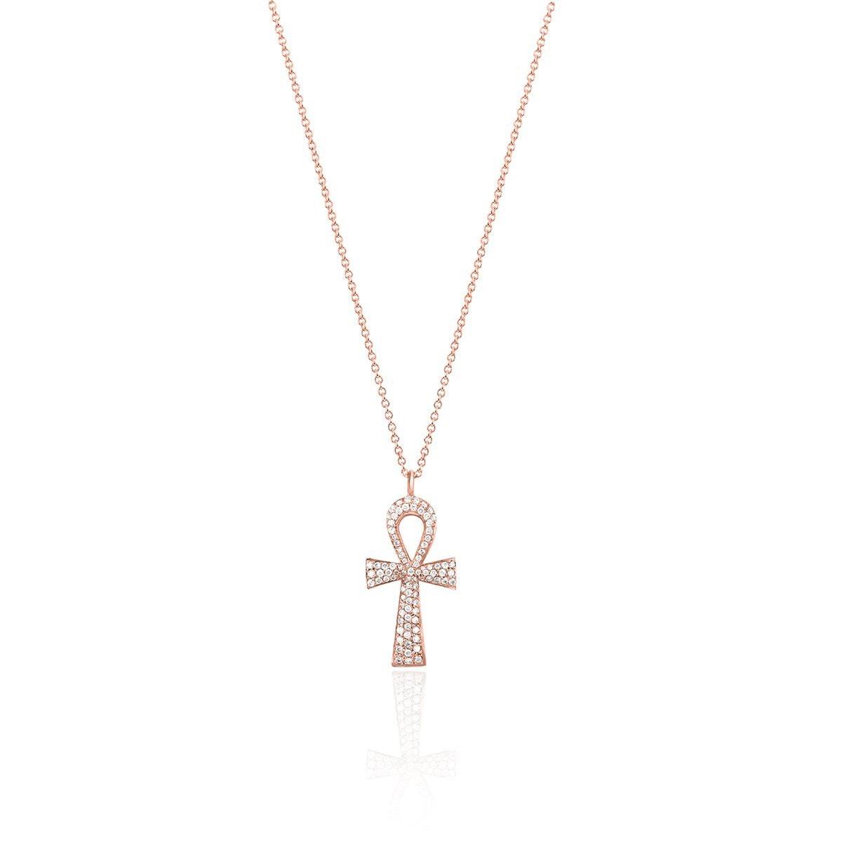 Eternal Ankh Full Pavé Necklace    by Logan Hollowell Jewelry