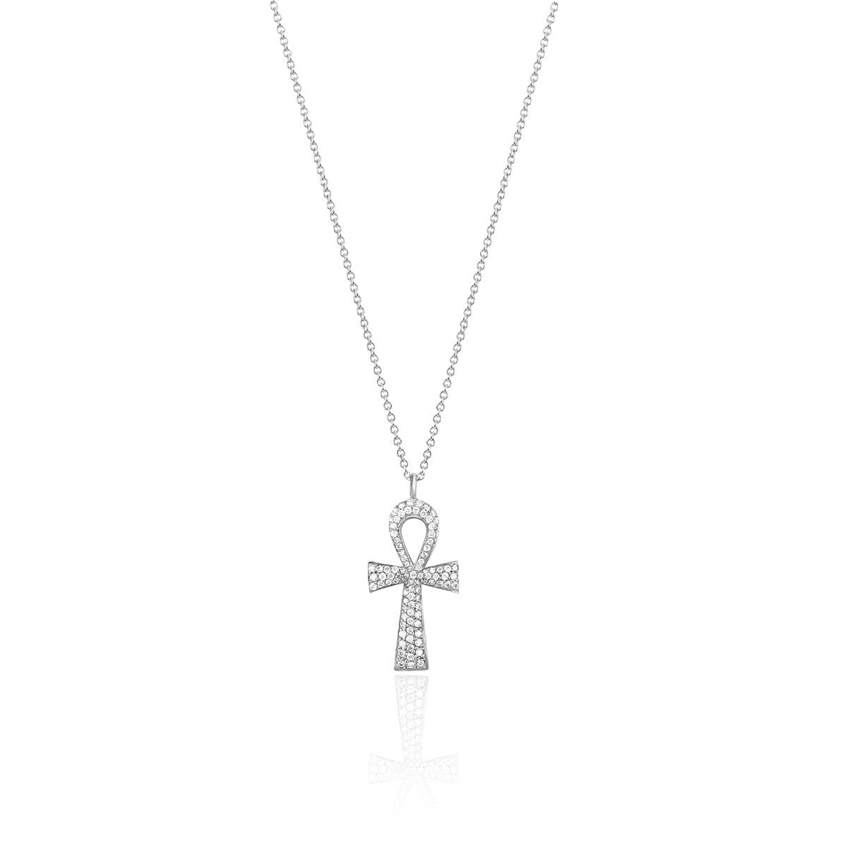Eternal Ankh Full Pavé Necklace    by Logan Hollowell Jewelry
