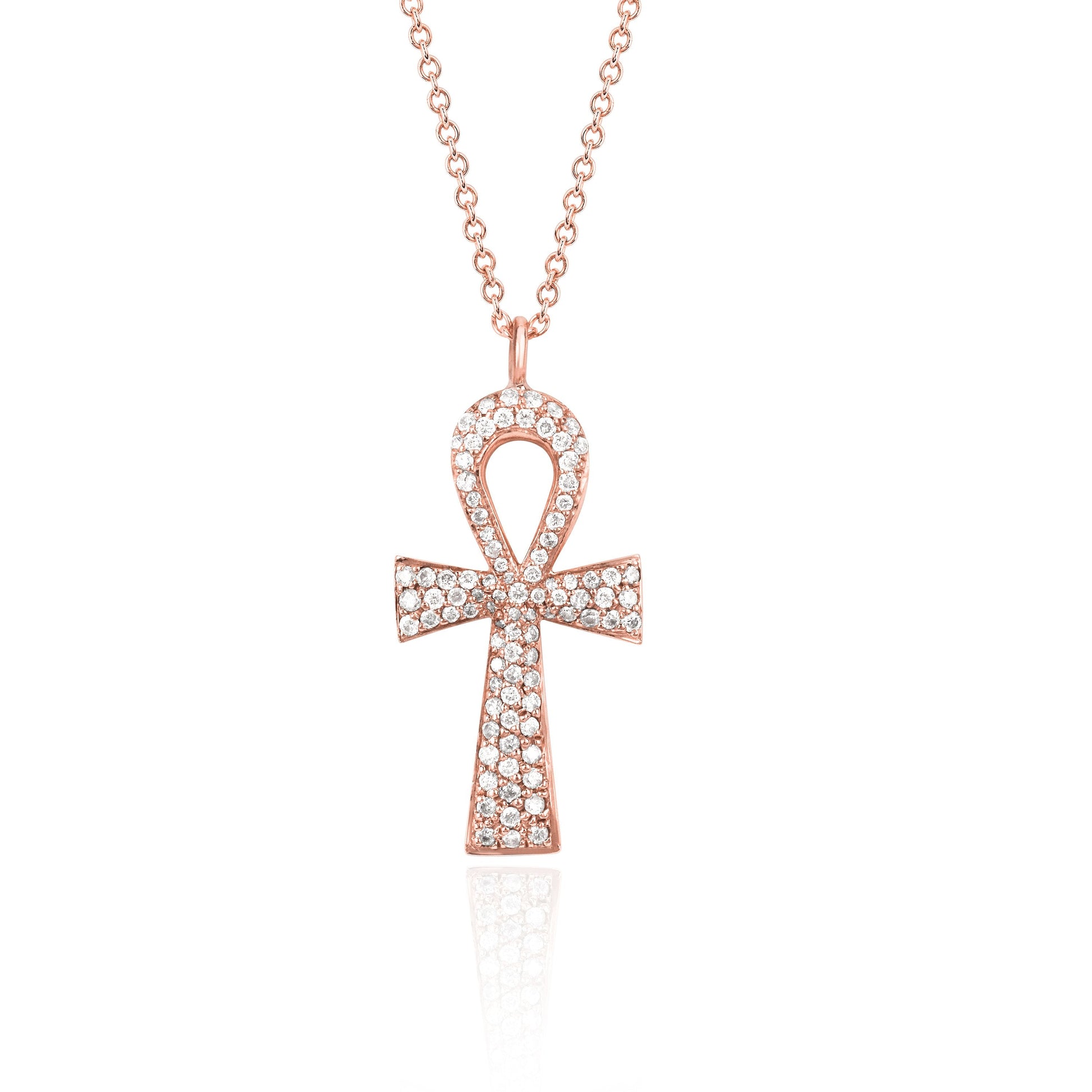 Eternal Ankh Full Pavé Necklace by Logan Hollowell Jewelry