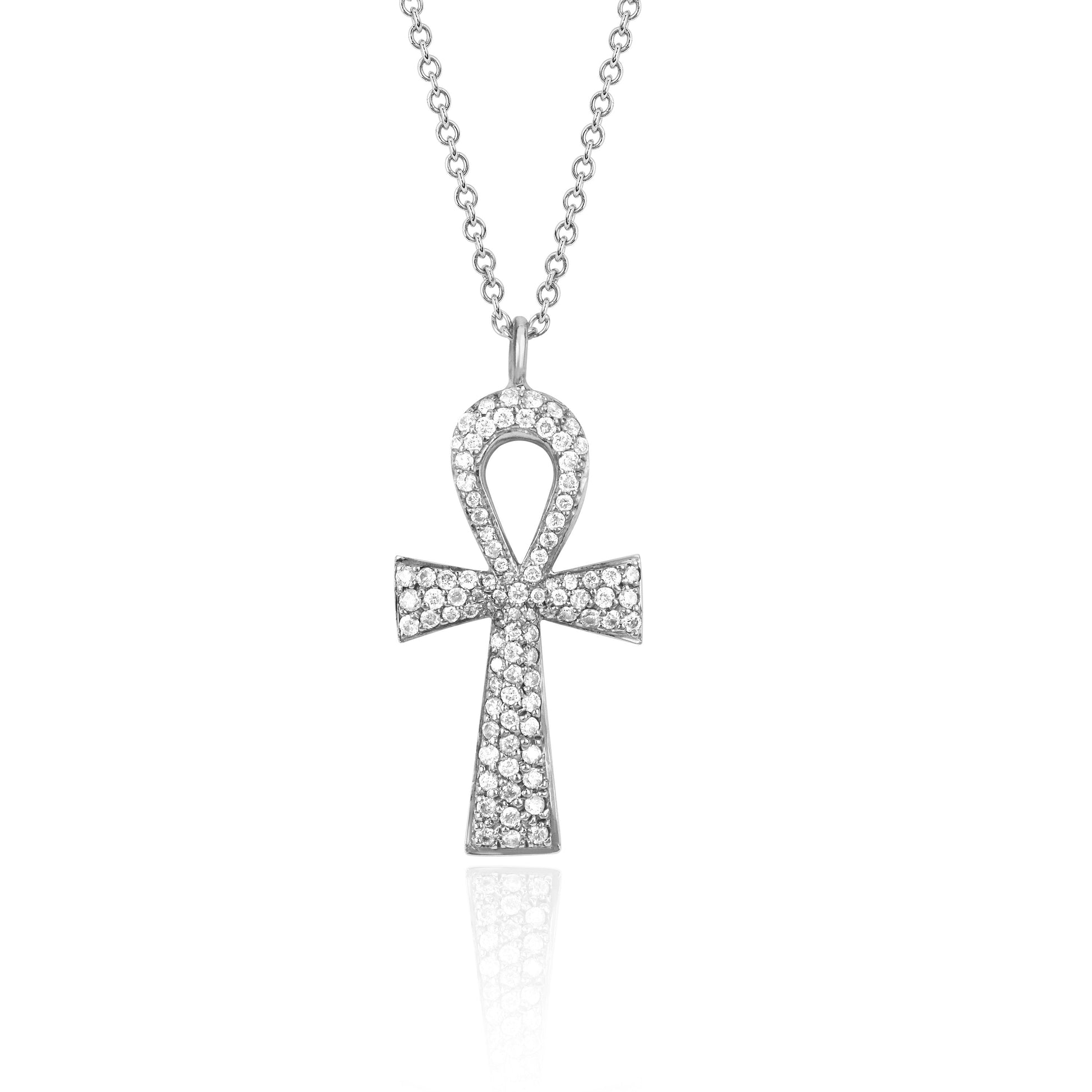 Eternal Ankh Full Pavé Necklace by Logan Hollowell Jewelry