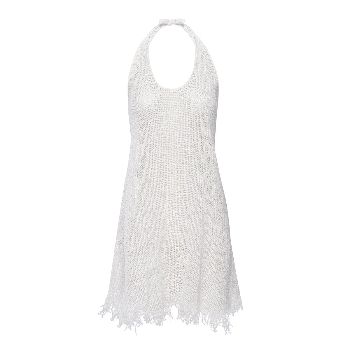PORTOFINO HALTER DRESS O/S White  by Logan Hollowell Jewelry