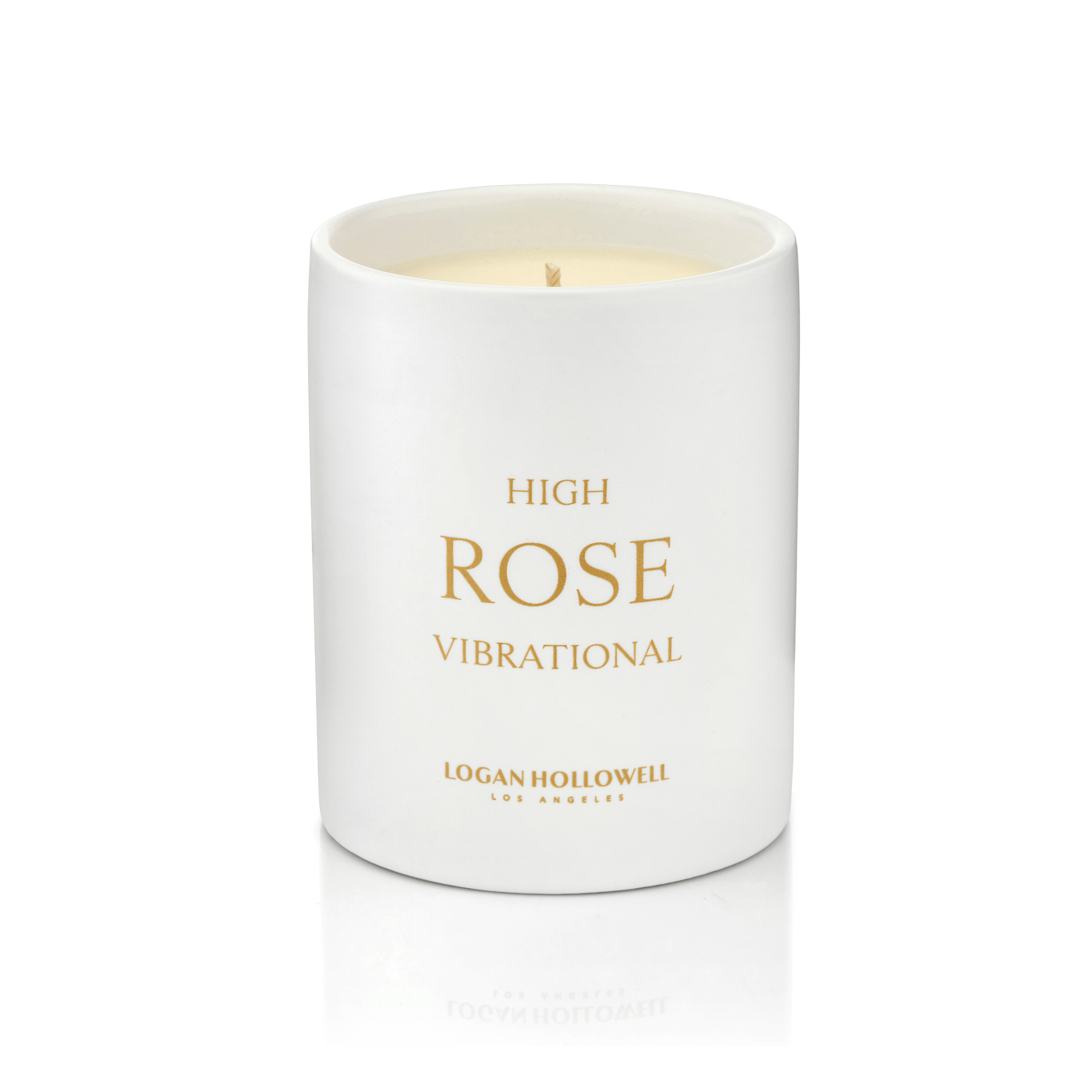 High Vibrational Rose Candle Single Candle   by Logan Hollowell Jewelry