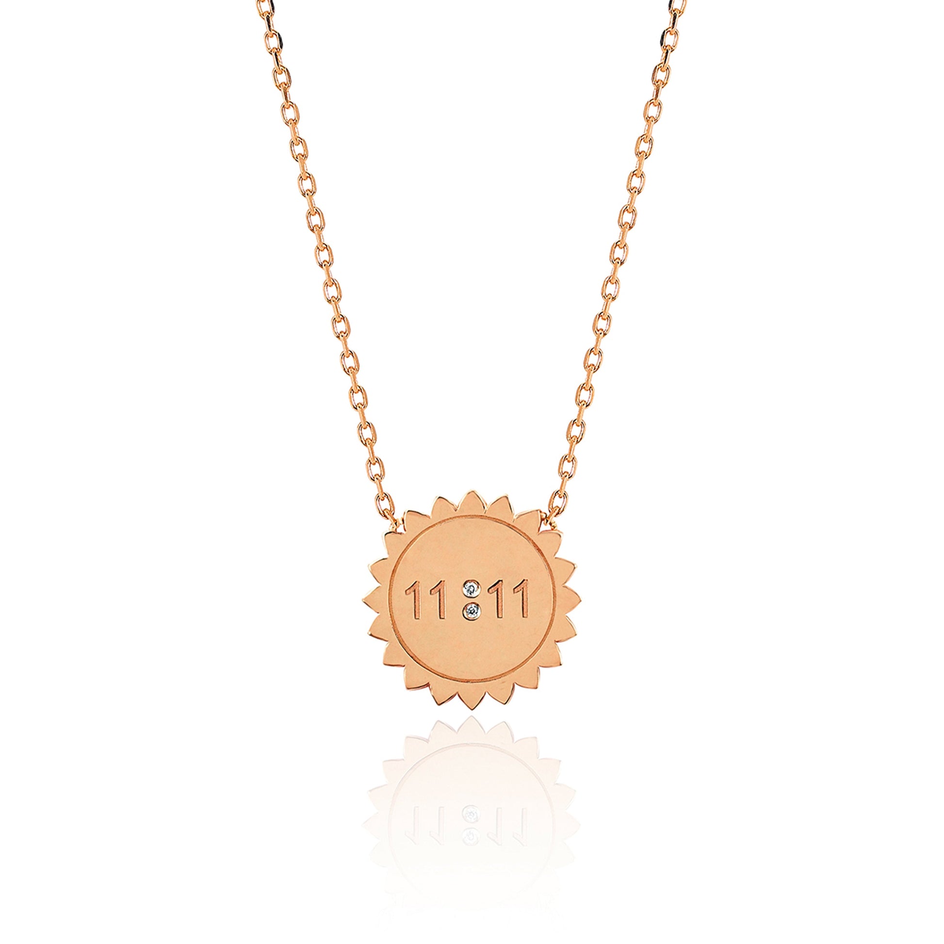 Mini 11:11 Sunshine Necklace Rose Gold 16"  by Logan Hollowell Jewelry