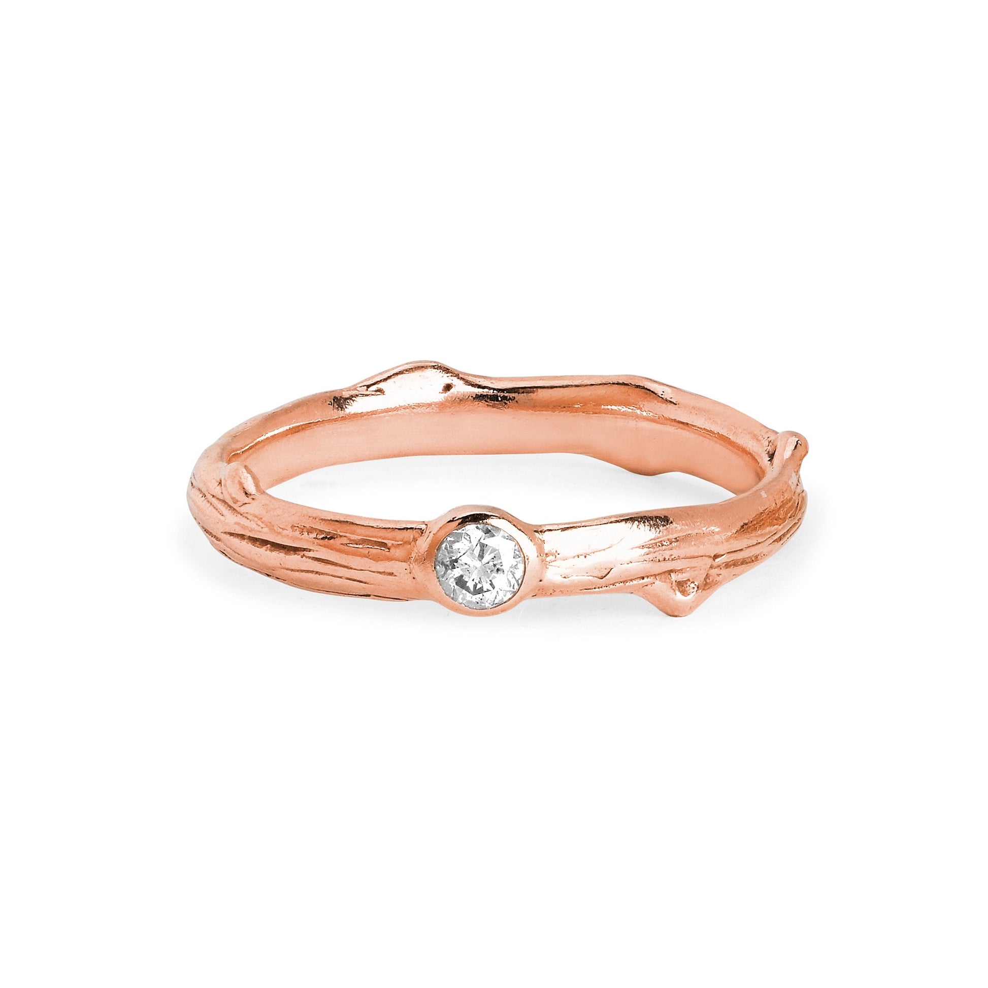 Rose Thorn Single Diamond Band | Ready to Ship by Logan Hollowell Jewelry