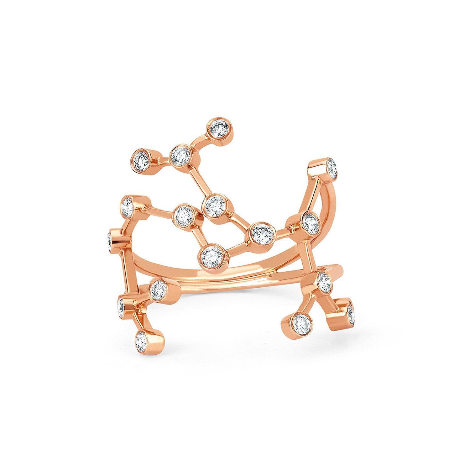 Sagittarius Diamond Constellation Ring Rose Gold 3  by Logan Hollowell Jewelry