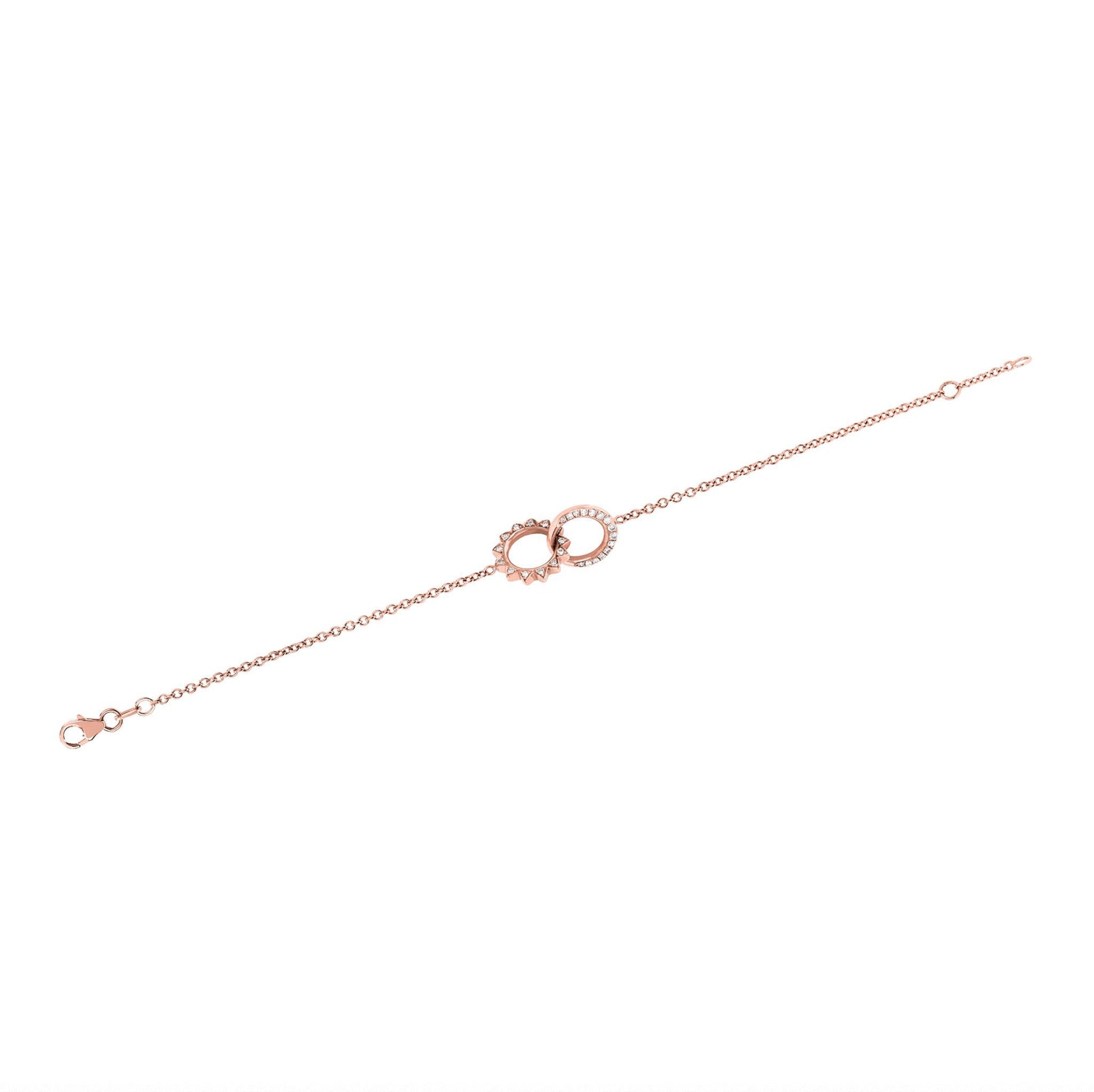 Pavé Diamond Interlocking Unity Bracelet    by Logan Hollowell Jewelry