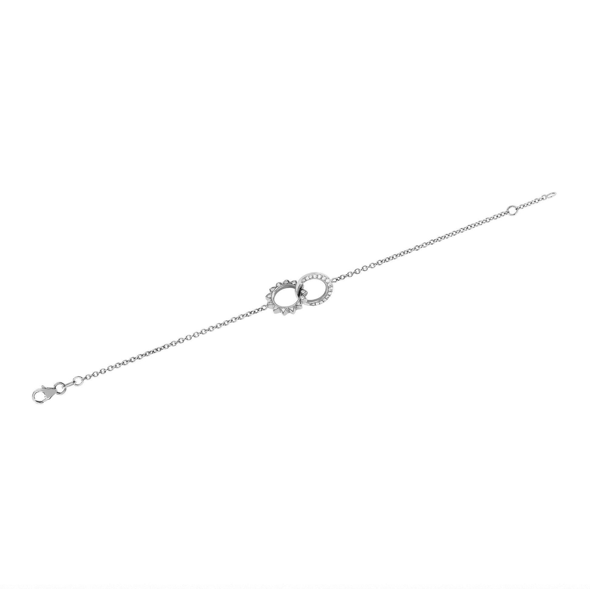 Pavé Diamond Interlocking Unity Bracelet    by Logan Hollowell Jewelry