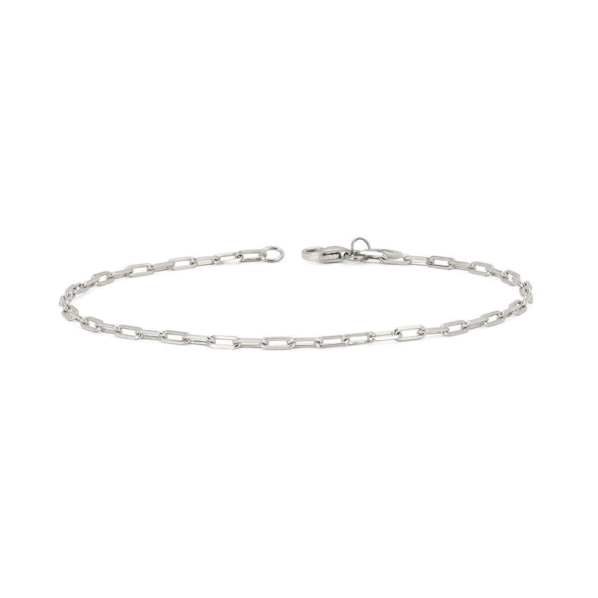 Petite Alchemy Link Bracelet White Gold 7" by Logan Hollowell Jewelry