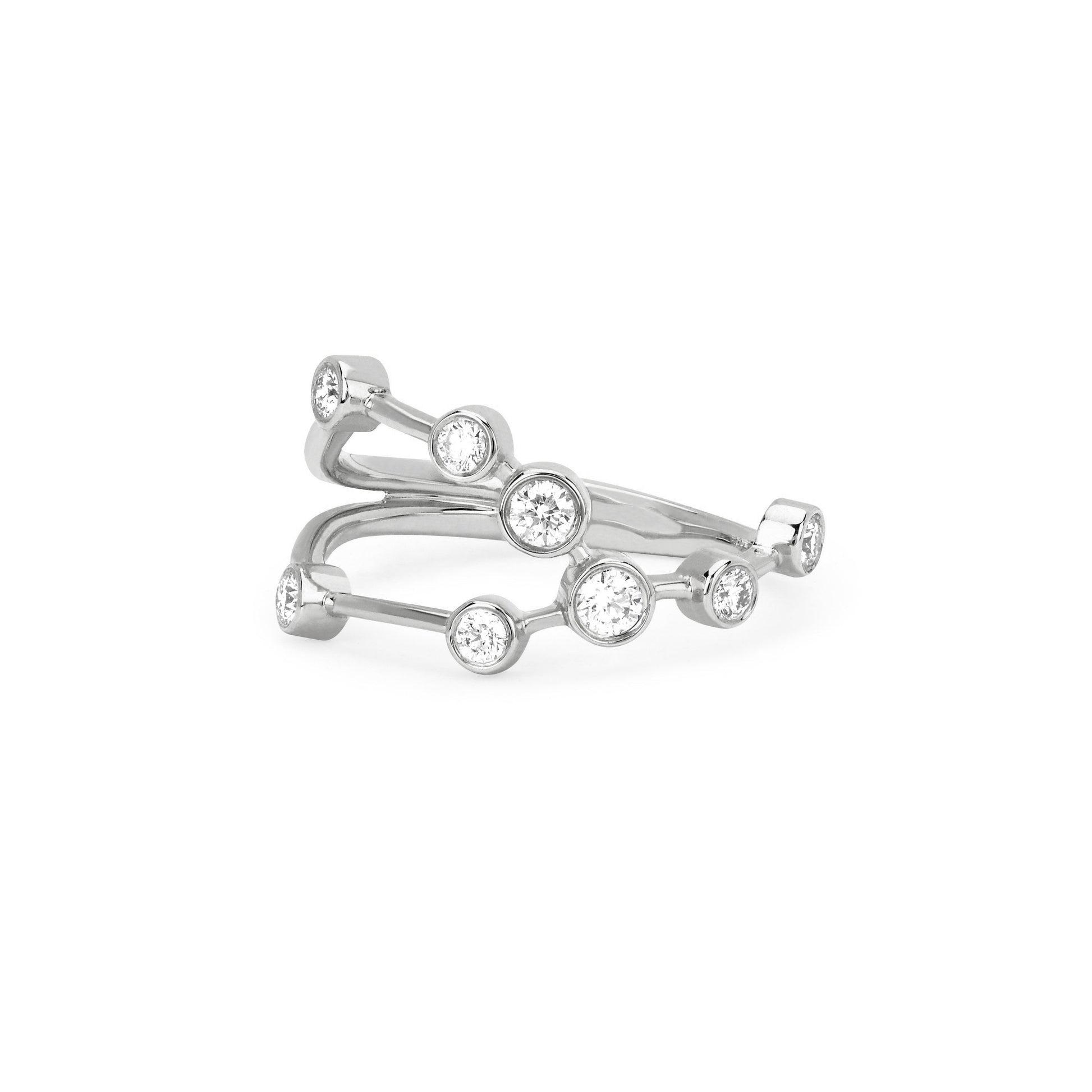 Taurus Constellation Ring White Gold 3 by Logan Hollowell Jewelry