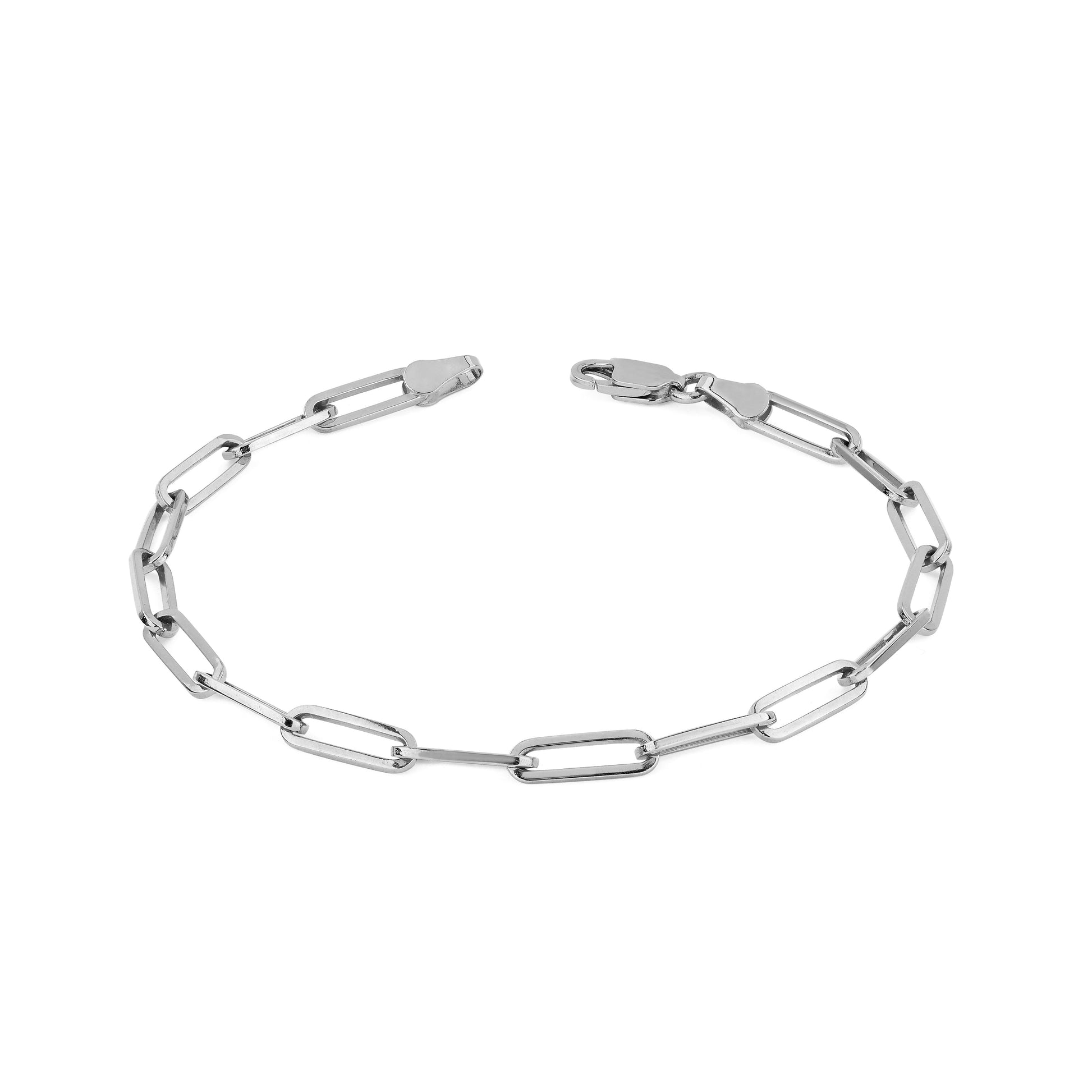 Men's Alchemy Link Bracelet | Ready to Ship White Gold 8" Solid by Logan Hollowell Jewelry