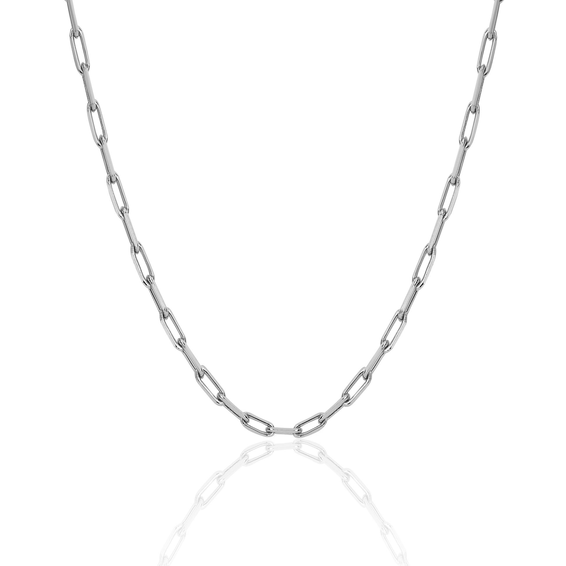 Alchemy Link Necklace | Ready to Ship White Gold 16" Solid by Logan Hollowell Jewelry