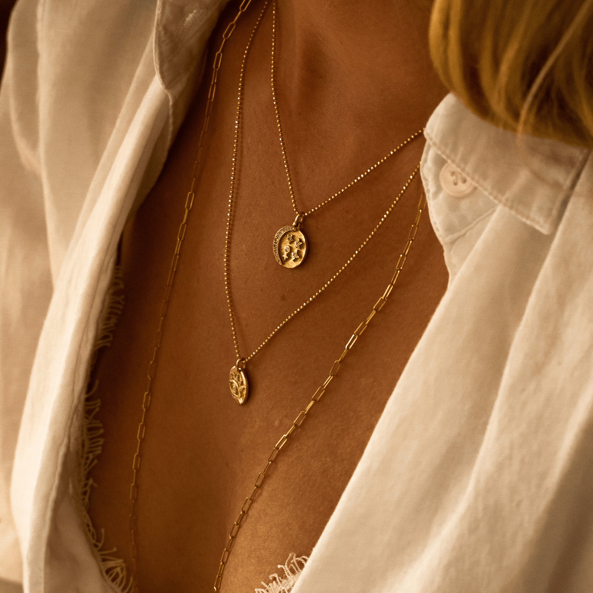 Petite Divine Feminine Alchemy Coin Necklace by Logan Hollowell Jewelry