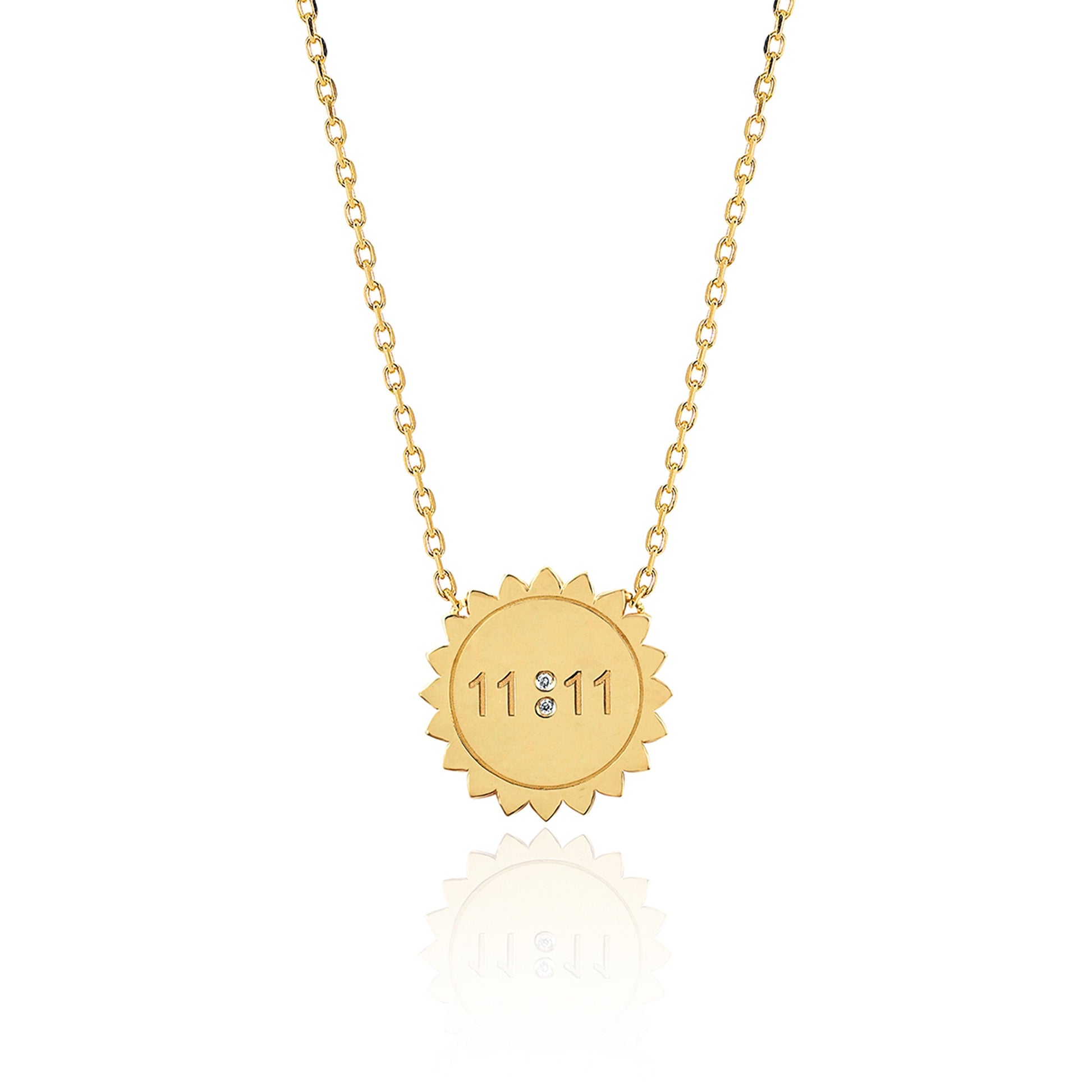 Mini 11:11 Sunshine Necklace | Ready to Ship Yellow Gold 16" by Logan Hollowell Jewelry