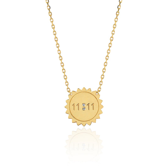 Mini 11:11 Sunshine Necklace | Ready to Ship Yellow Gold 16" by Logan Hollowell Jewelry