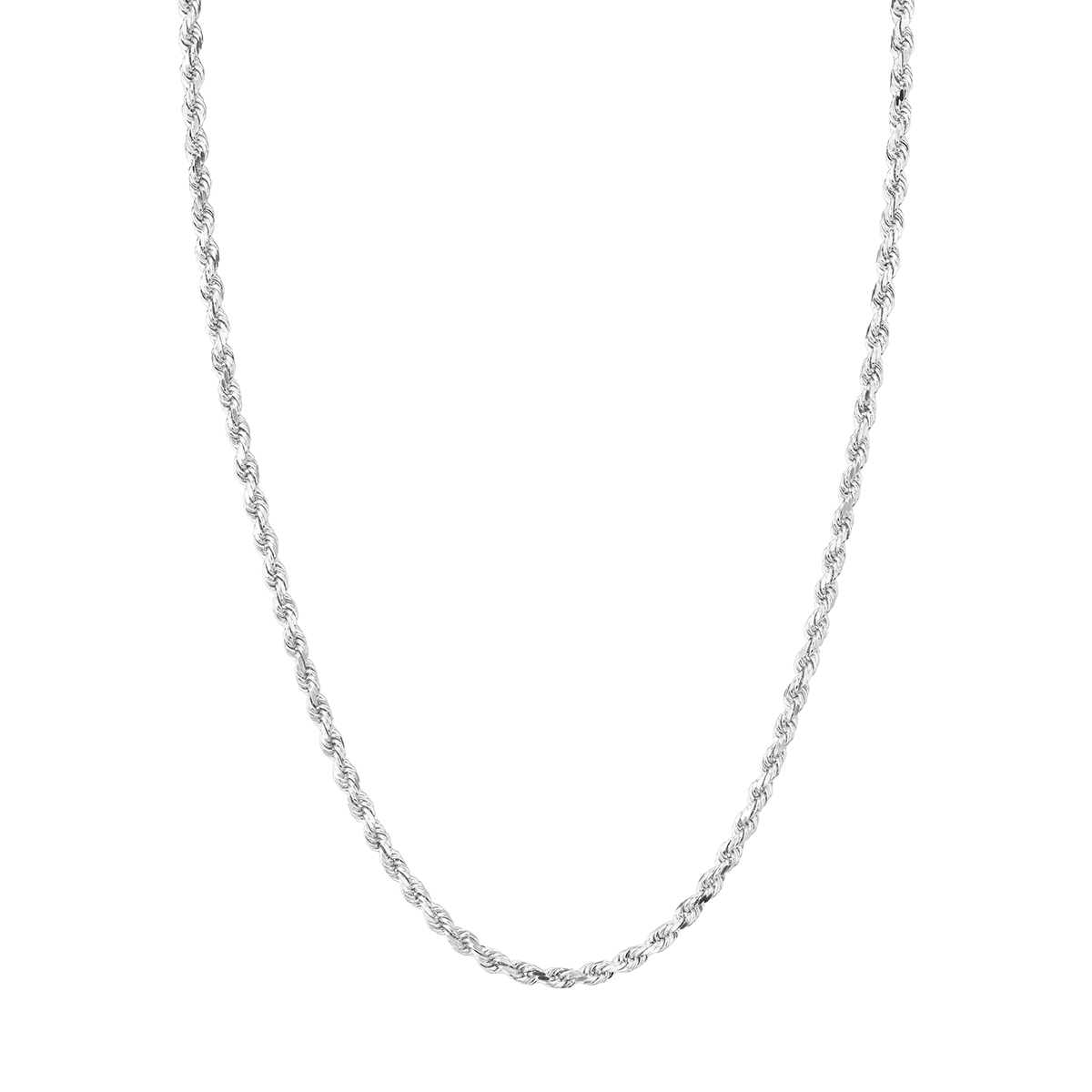 Men's Rope Chain | Ready to Ship White Gold 20" by Logan Hollowell Jewelry