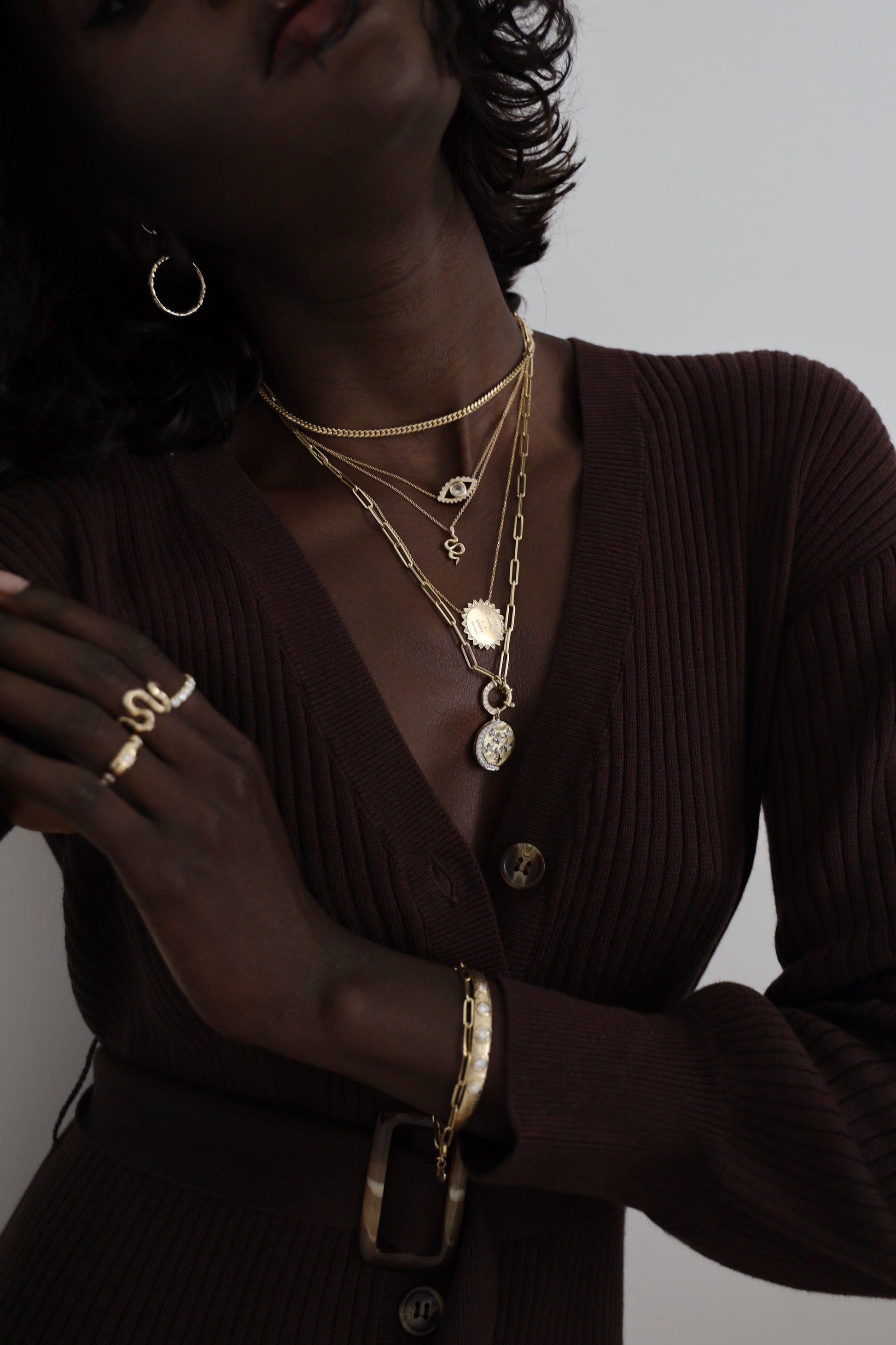 Kundalini Snake Pendant with Star Set Diamonds | Ready to Ship by Logan Hollowell Jewelry