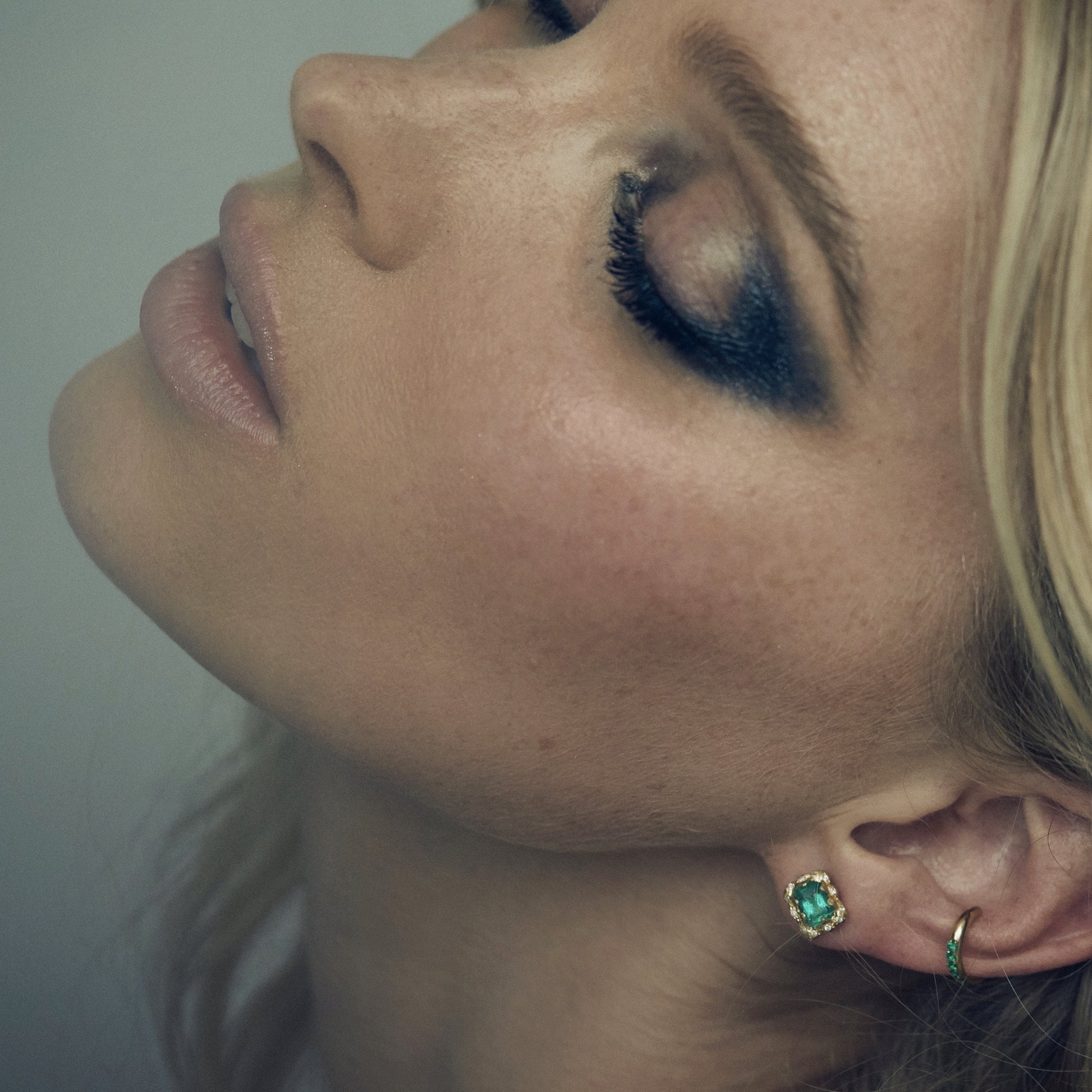 Single Row Emerald Ear Cuff | Ready to Ship by Logan Hollowell Jewelry