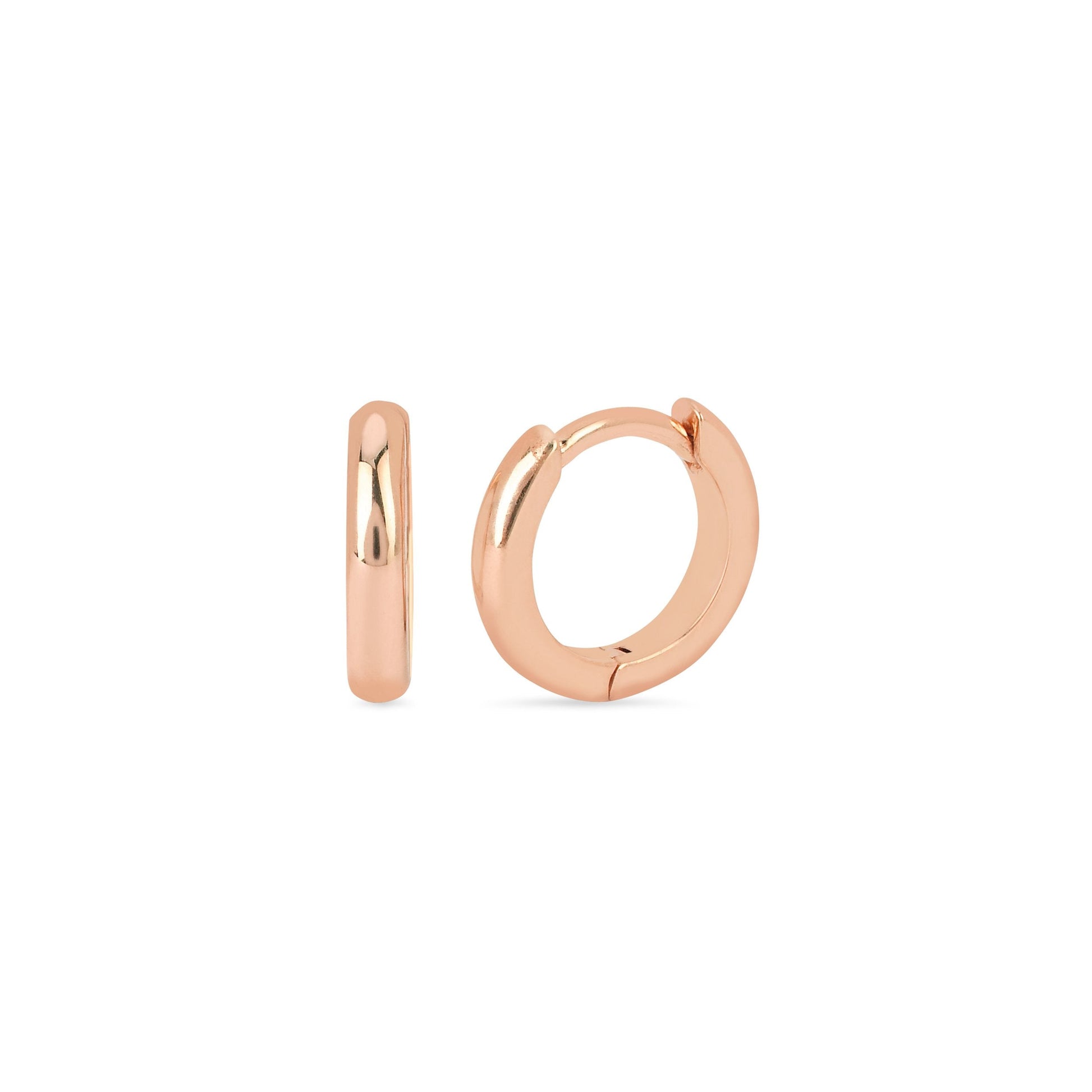Solid Goddess Hoops Rose Gold Pair  by Logan Hollowell Jewelry