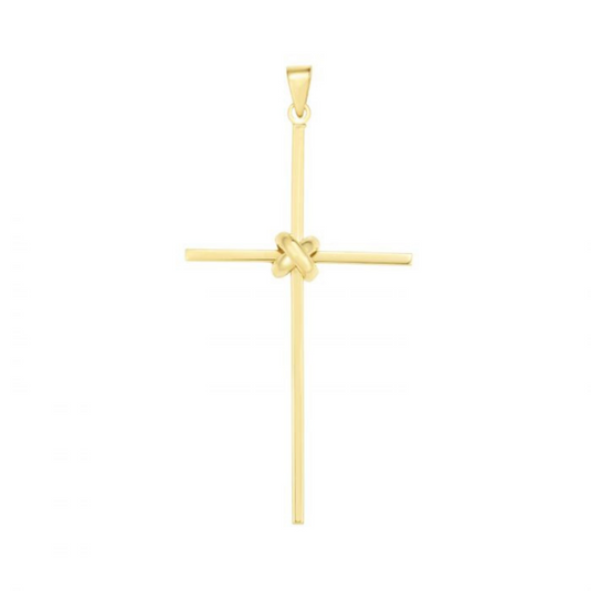 14K Gold Large Cross Charm