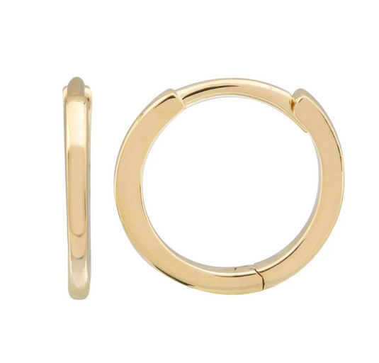 14k Gold Huggies 11mm Yellow Gold